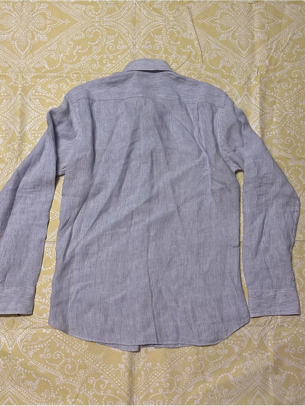 J. Crew Light Blue and White Thin-Striped Button-Down Shirt